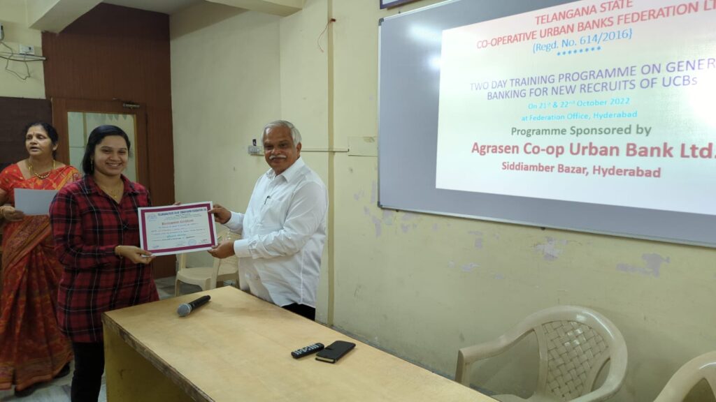 Training program on General Banking at federation hall in the month of Oct 2022