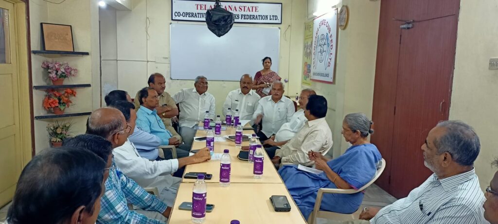 Board meeting of Telangana state cooperative urban banks Federation held on 13th July 2023 at our Federation office