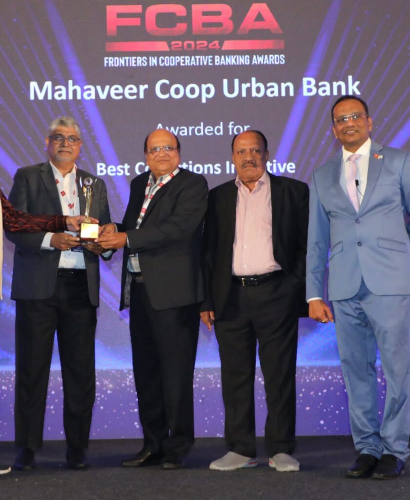 Mahaveer Bank has been awarded Best Collections Initiative in NPA Award by FCBA Awards 2024
